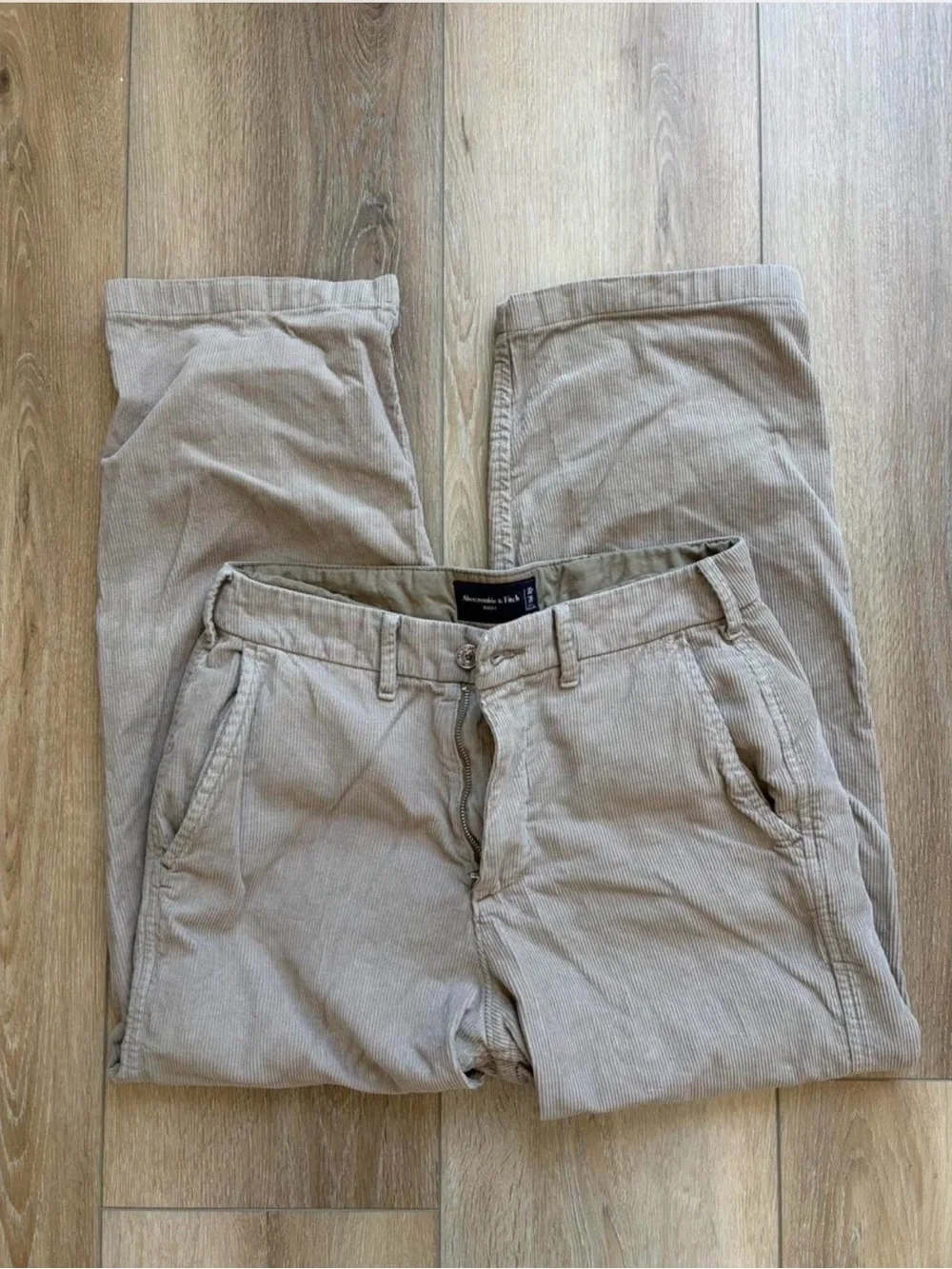 Abercrombie & Fitch Men's Corduroy Pants in Taupe